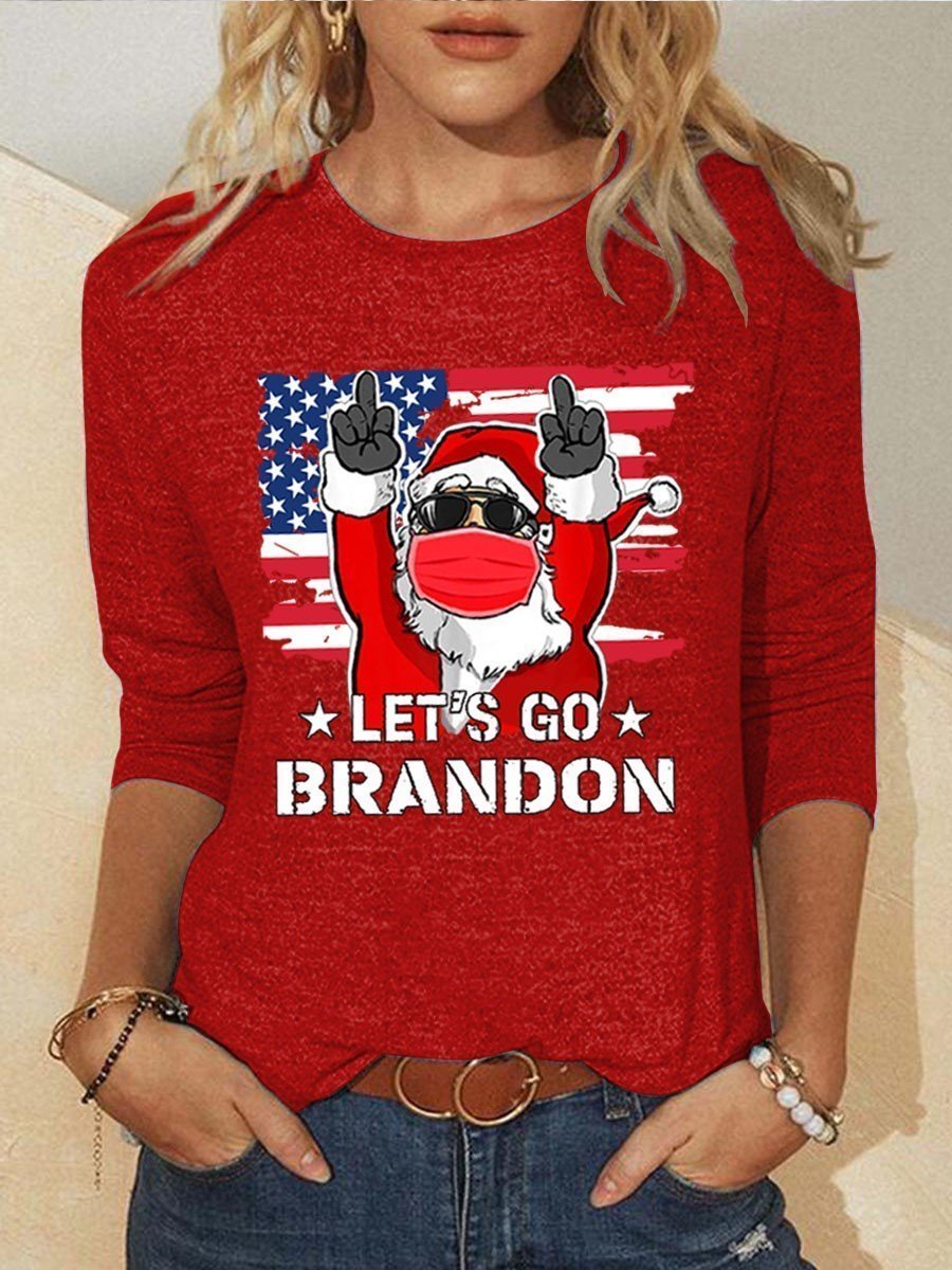 Women's Let's Go Brandon Funny Long Sleeve T-Shirt